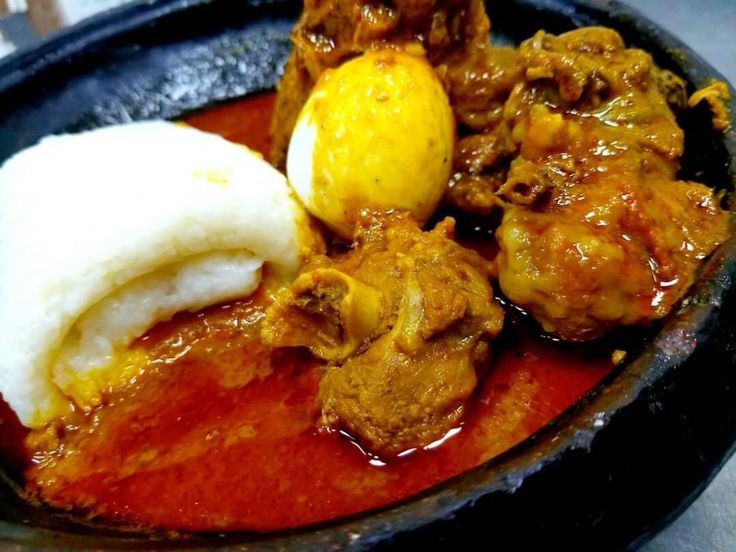 Rice Ball with Palmnut Soup